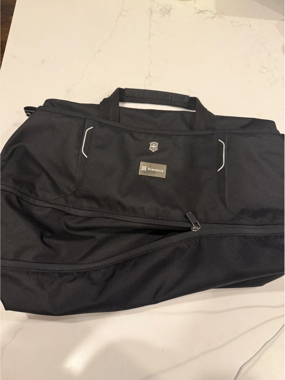 Victorinox Black Travel Duffel Bag with Multiple Compartments